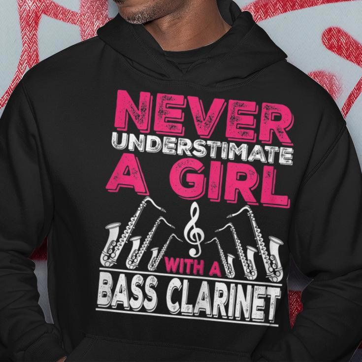Never Underestimate A Girl With A Bass Clarinet Bass Funny Gifts Hoodie Unique Gifts