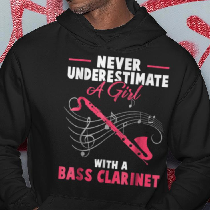 Never Underestimate A Girl With A Bass ClarinetBass Funny Gifts Hoodie Unique Gifts