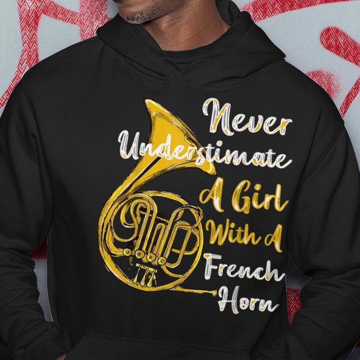 Never Underestimate A Girl With A French Horn Gift Hoodie Funny Gifts