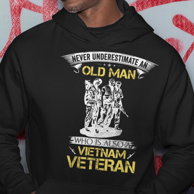 Never Underestimate An Old Man Vietnam Veteran Gift Hoodie Unique Gifts