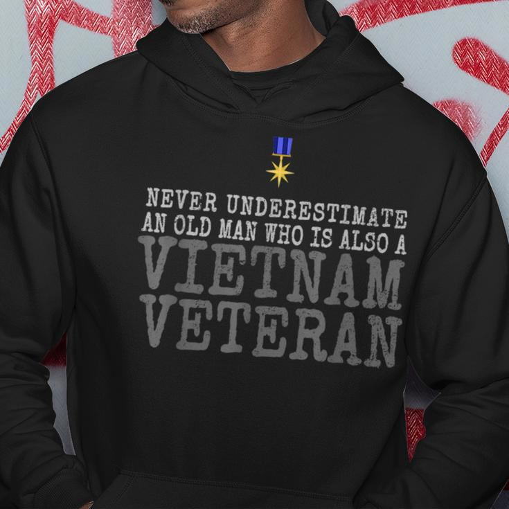 Never Underestimate An Old Man Who Is Vietnam Veteran Gift For Mens Hoodie Funny Gifts