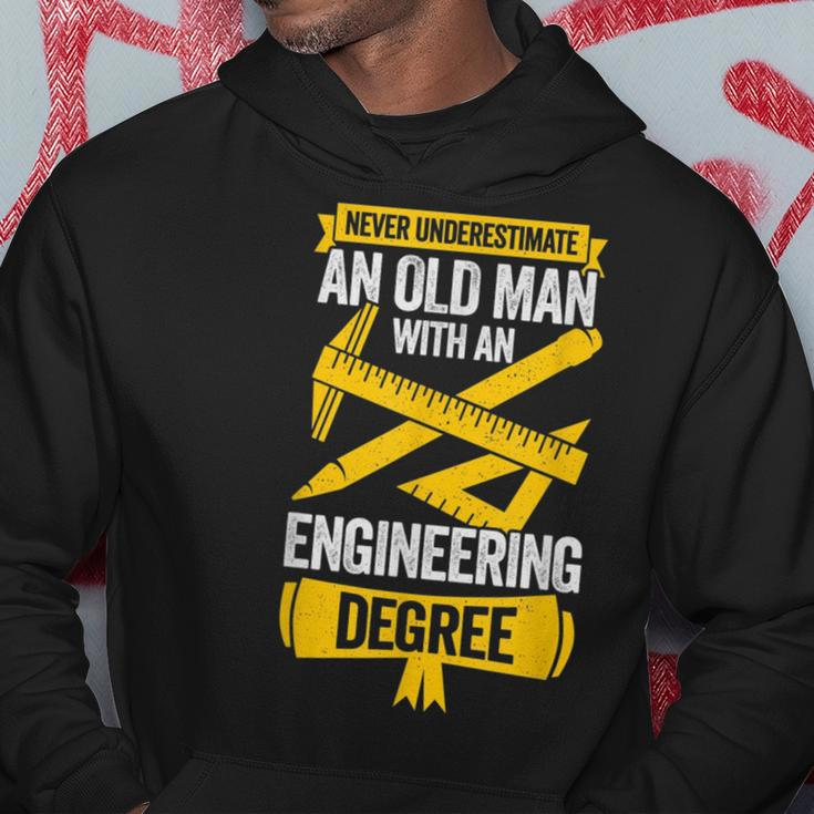 Never Underestimate An Old Man With An Engineering Degree Gift For Mens Hoodie Unique Gifts