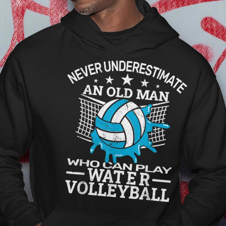Never Underestimate Water Volleyball Pool Volleyball Volleyball Funny Gifts Hoodie Unique Gifts