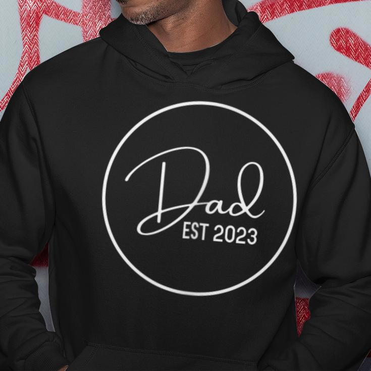 New Dad Gift Circle Dad Est 2023 Hoodie Funny Gifts