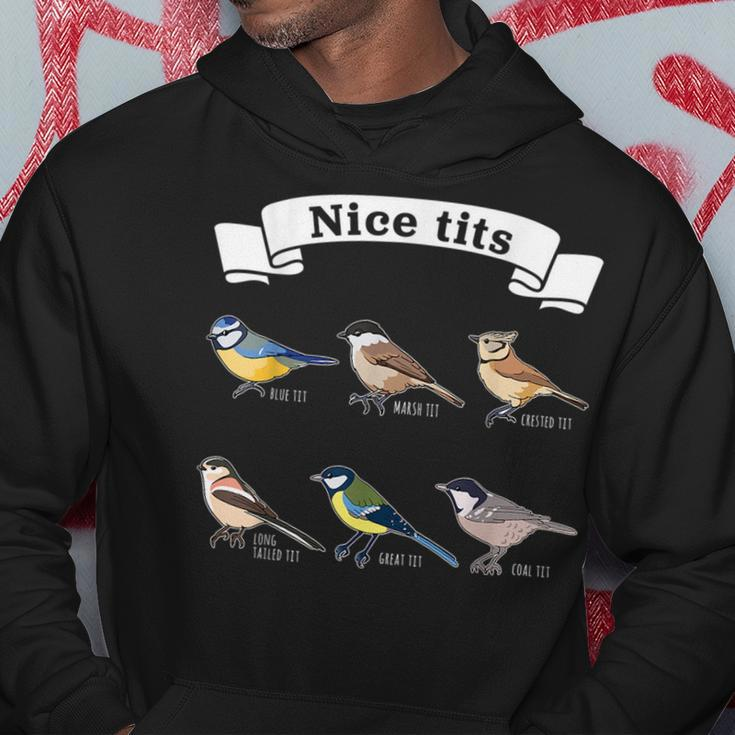 Nice Tits | Bird Watching Gift For Birder & Ornithology Fan Bird Watching Funny Gifts Hoodie Unique Gifts