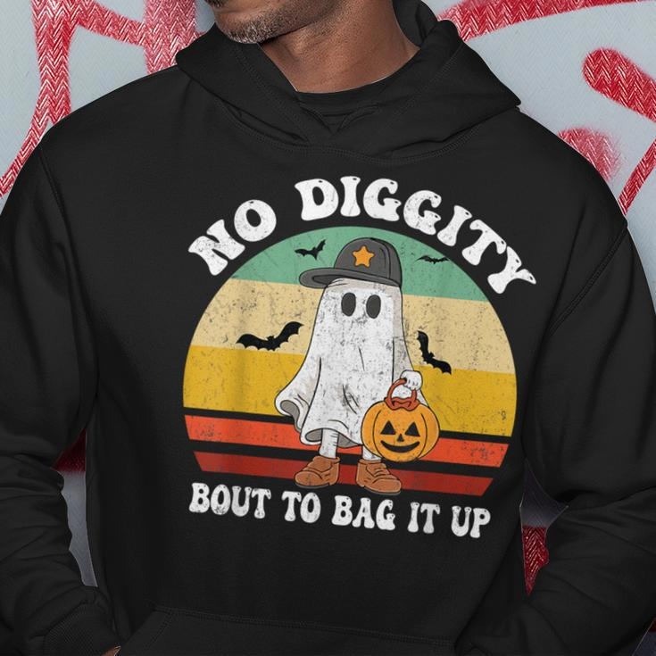 No Diggity Bout To Bag It Up Cute Ghost Halloween Hoodie Unique Gifts
