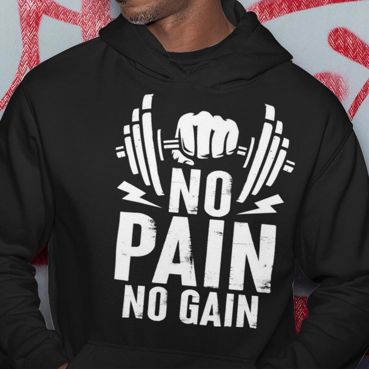 No Pain No Gain Fitness Training Gymweightlifting Sport Hoodie Unique Gifts