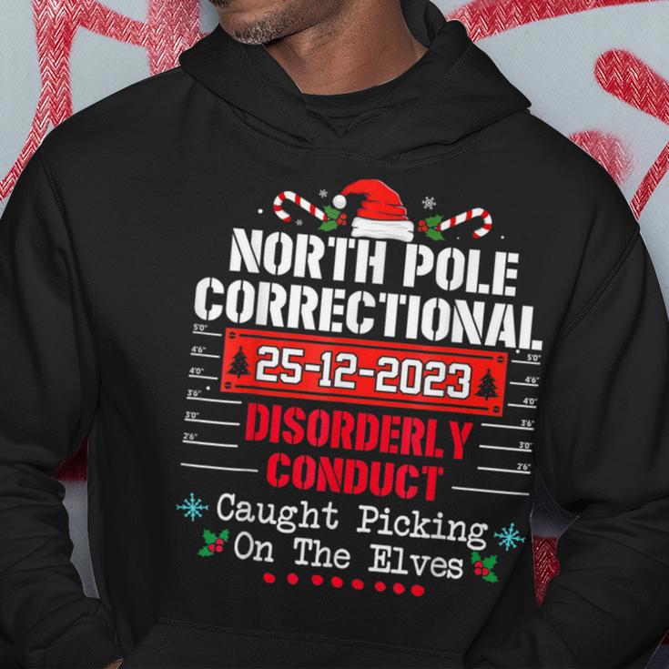 North Pole Correctional Disorderly Conduct Caught Elves Xmas Hoodie Unique Gifts