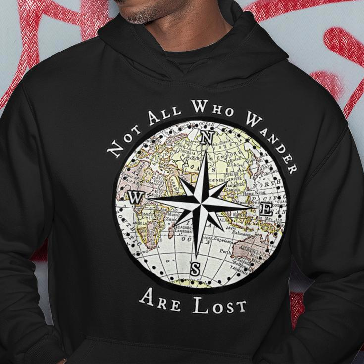 Not All Who Wander Are Lost World Compass Travel Hoodie Unique Gifts