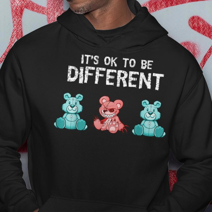 Ok To Be Different Teddy Bear Teddy Halloween Costume Scary Hoodie Unique Gifts