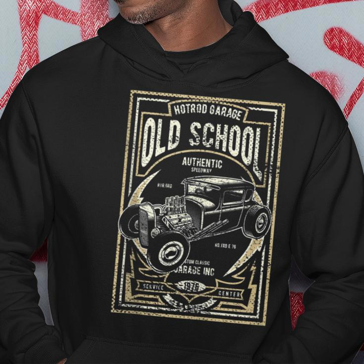 Old School Vintage Hot Rod Garage Men Classic Car Gift For Mens Hoodie Unique Gifts