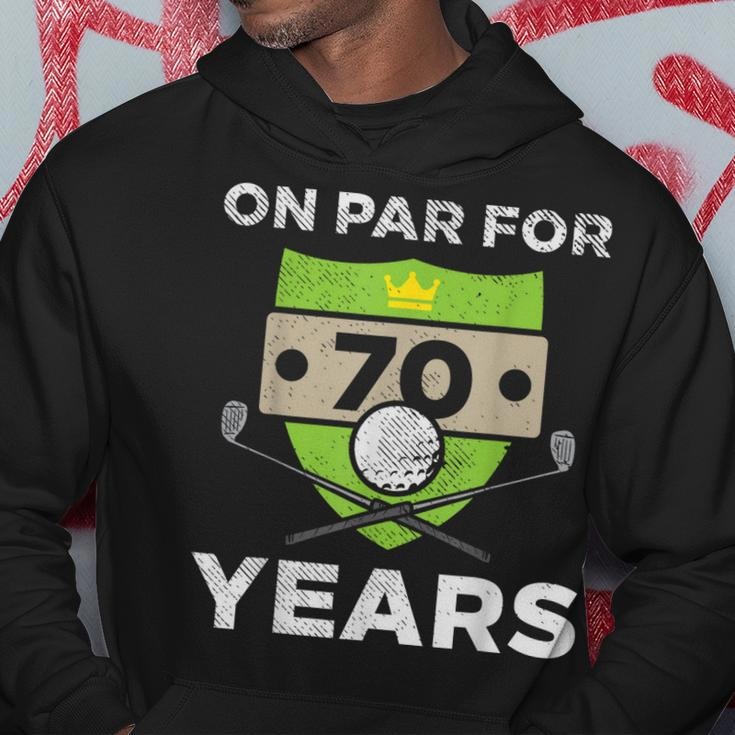 On Par For 70 Years Cool 70Th Birthday Golfing Golfer Men Hoodie Unique Gifts