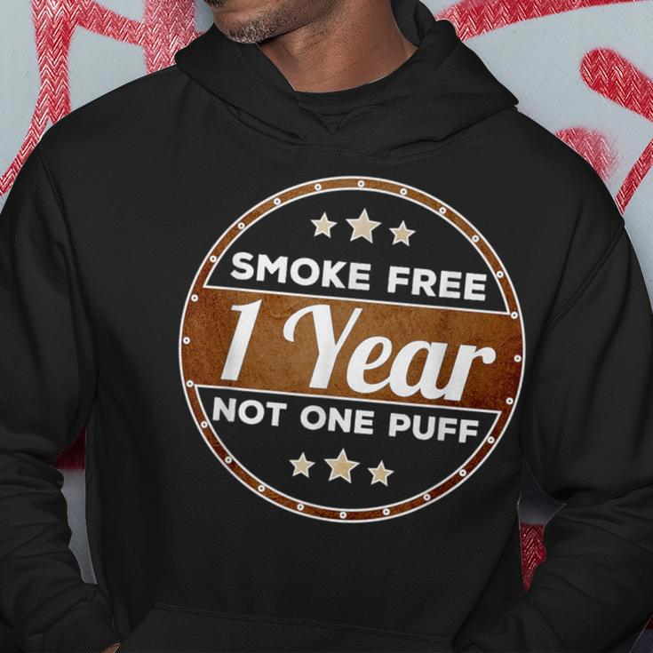 One Year Smoke Free Anniversary Quit Smoking Hoodie Unique Gifts