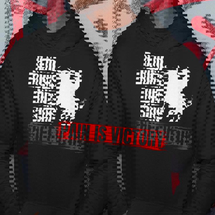 Pain Is Victory Bull Riding Funny Rodeo Rider Gift Rodeo Funny Gifts Hoodie Unique Gifts