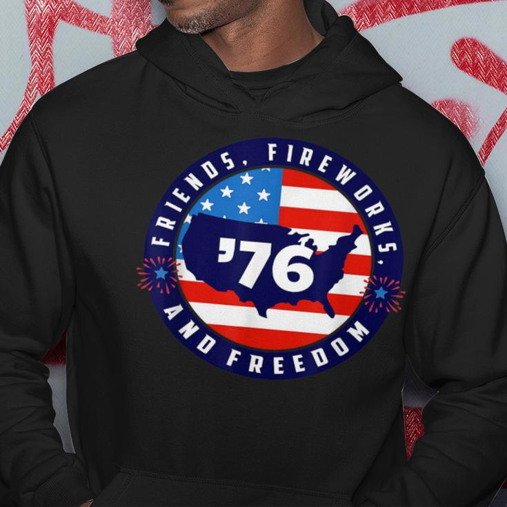 Patriotic 4Th Of July Graphic Art American Flag Fireworks Hoodie Unique Gifts