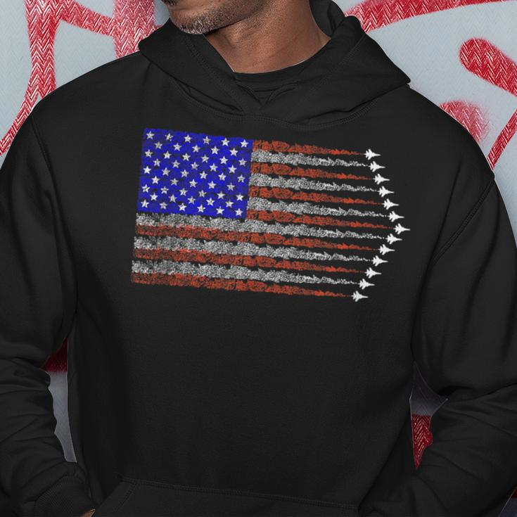 Patriotic 4Th Of July Usa American Flag Fighter Jets Hoodie Unique Gifts