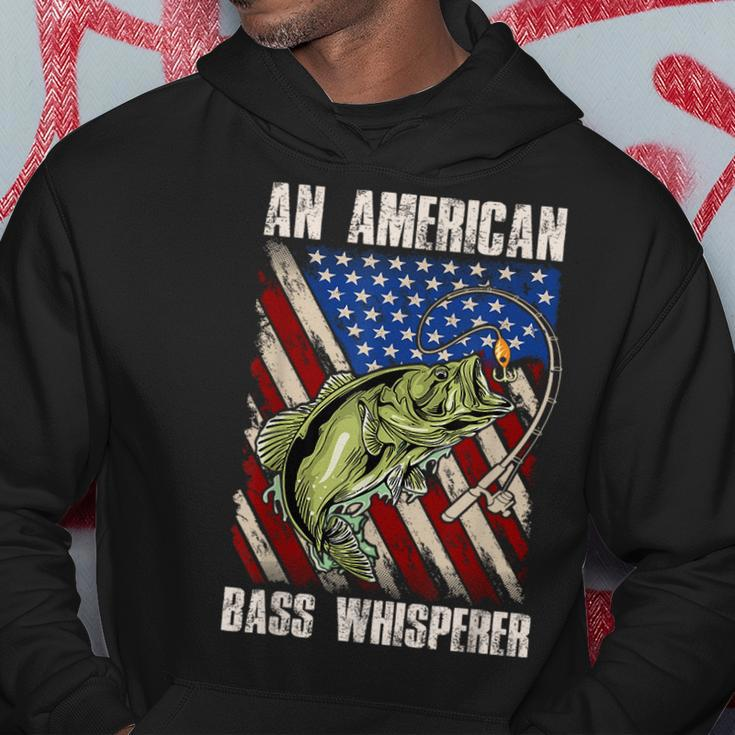 Patriotic Anglers American Bass Whisperer Fisherman Hoodie Unique Gifts
