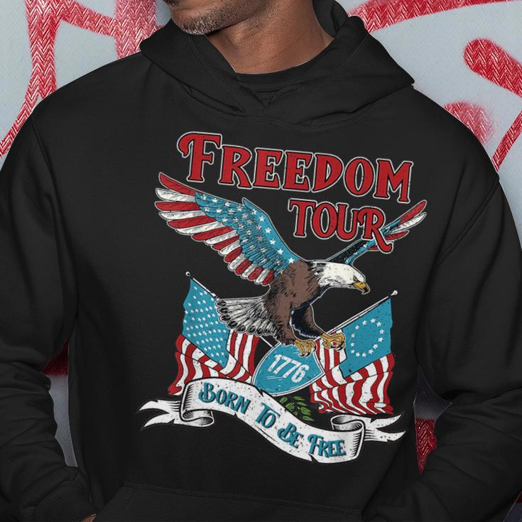 Patriotic Eagle American 4Th Of July 1776 Freedom Born Free Hoodie Unique Gifts