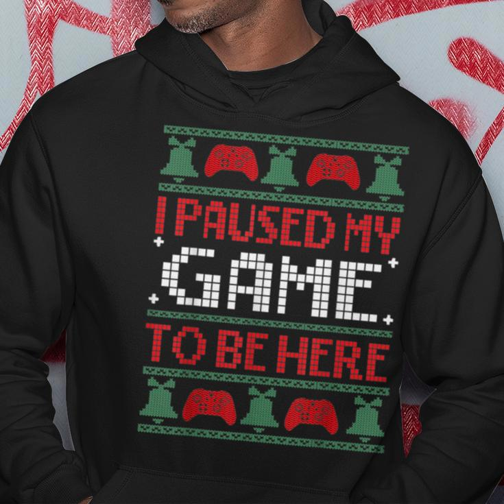 I Paused My Game To Be Her Gamer Ugly Christmas Sweaters Hoodie Unique Gifts