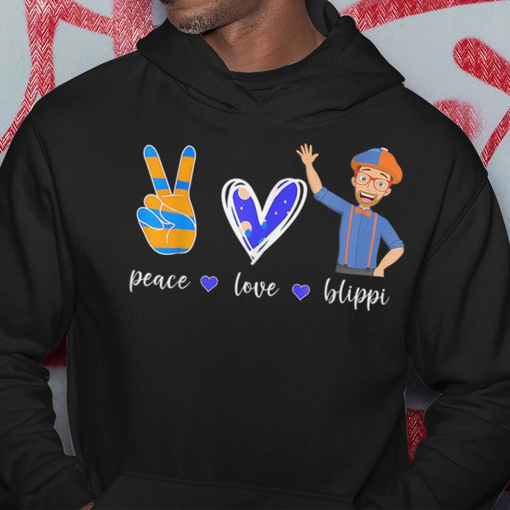 Peace Love Funny Lover For Men Woman Kids Blippis Hoodie Unique Gifts