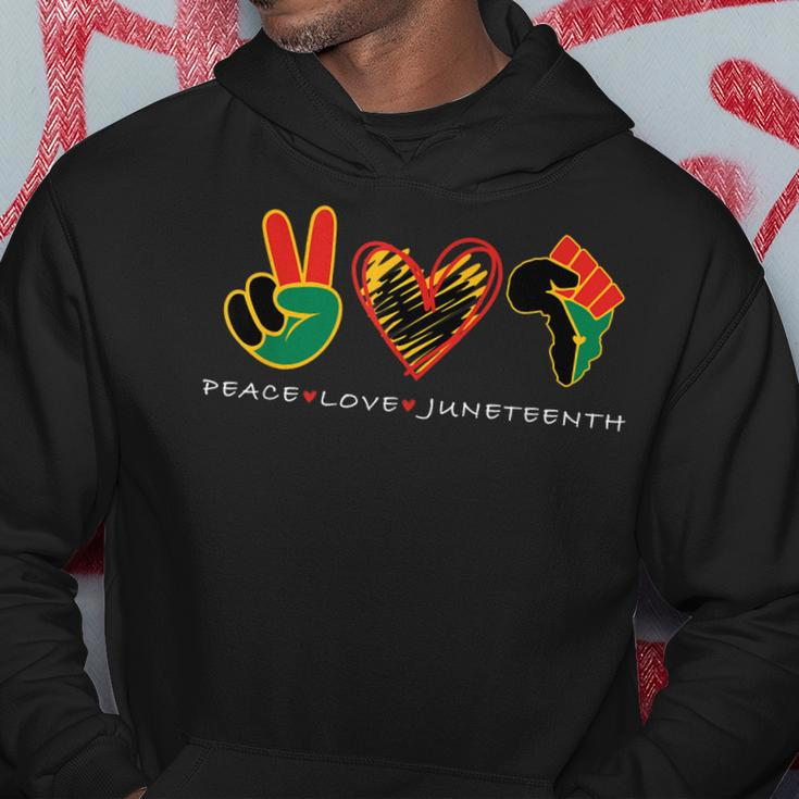 Peace Love Junenth Pride Black Remembering My Ancestors Hoodie Unique Gifts
