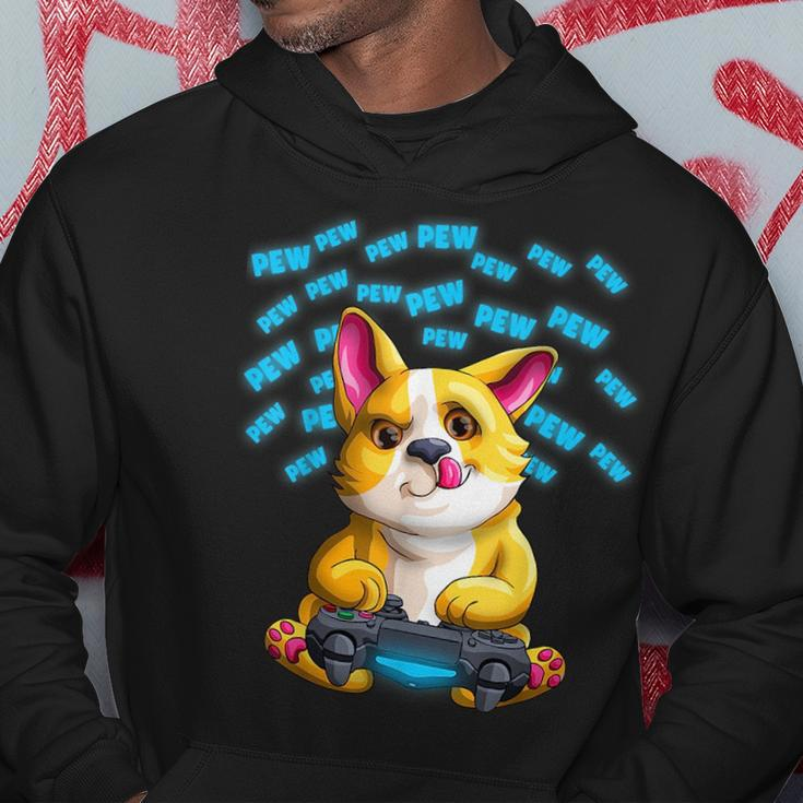 Pew Gamer Corgi Welsh Funny Pewpewpew Video Gaming Gift Hoodie Unique Gifts
