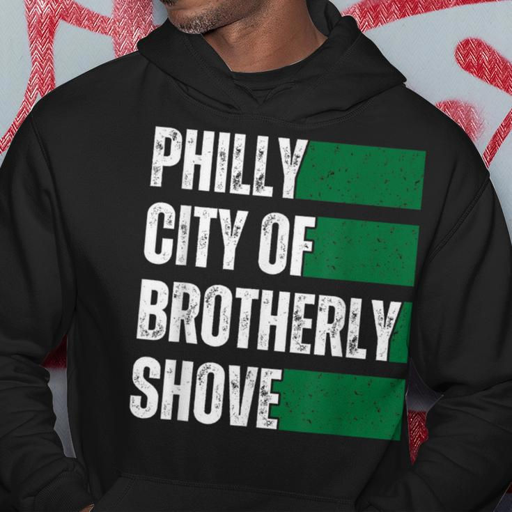 Philly City Of Brotherly Shove American Football Quarterback Hoodie Funny Gifts
