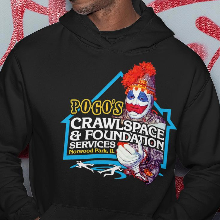 Pogos Crawlspace & Foundation - Scary Serial Killer Clown Hoodie Unique Gifts