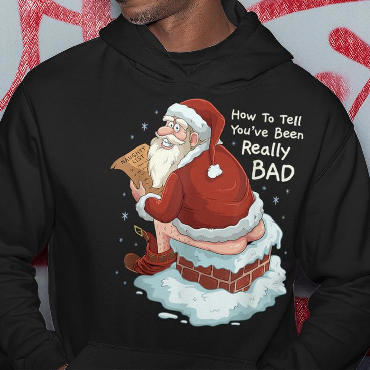 Pooping Santa Really Bad Naughty List Christmas Hoodie Unique Gifts