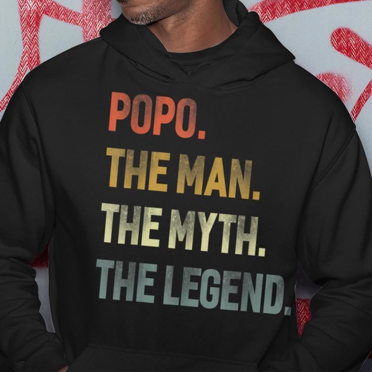 Popo The Man The Myth The Legend Grandpa Father Day Gift Hoodie Unique Gifts