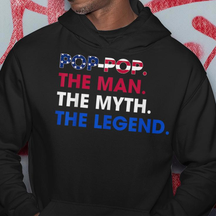 Poppop The Man The Myth The Legend Funny Grandpa 4Th July Gift For Mens Hoodie Unique Gifts