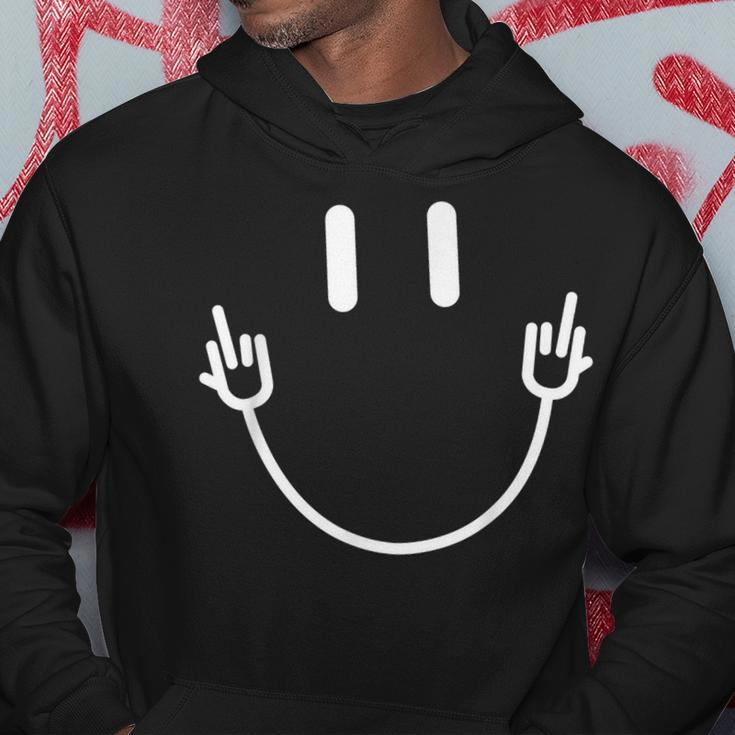 Power Socket Smile Middle Finger Hand Icon Meme Electrician Electrician Funny Gifts Hoodie Unique Gifts
