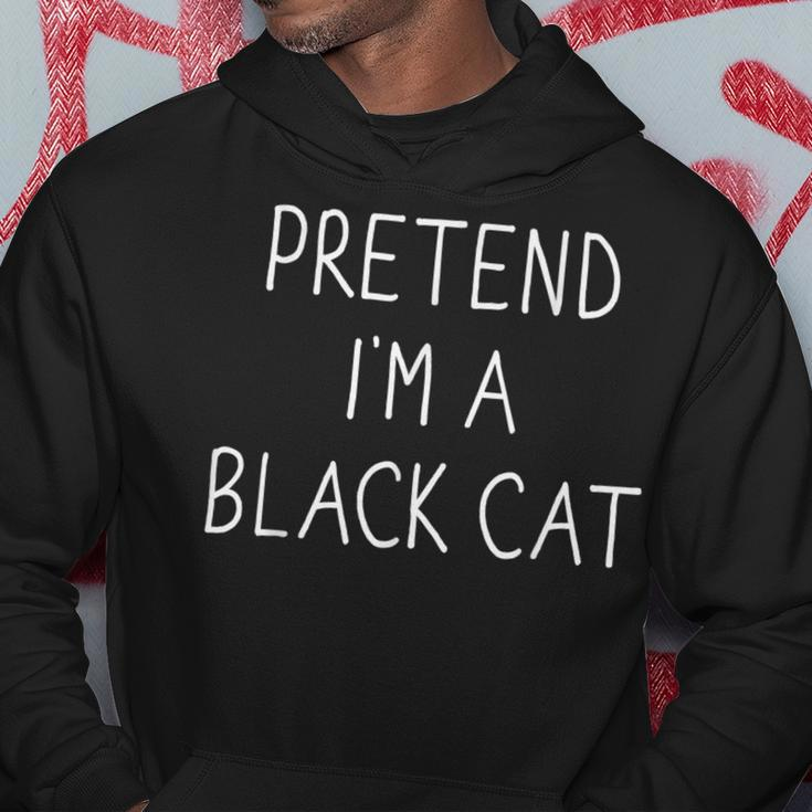 Pretend I'm Black Cat Lazy Easy Diy Halloween Costume Hoodie Funny Gifts