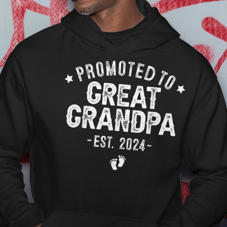 Promoted To Great Grandpa 2024 Soon To Be Great Grandfather Hoodie Funny Gifts