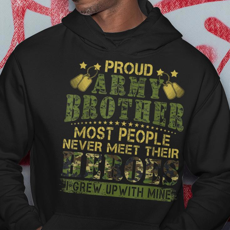 Proud Army Brother Patriotic Military Veteran Hoodie Unique Gifts