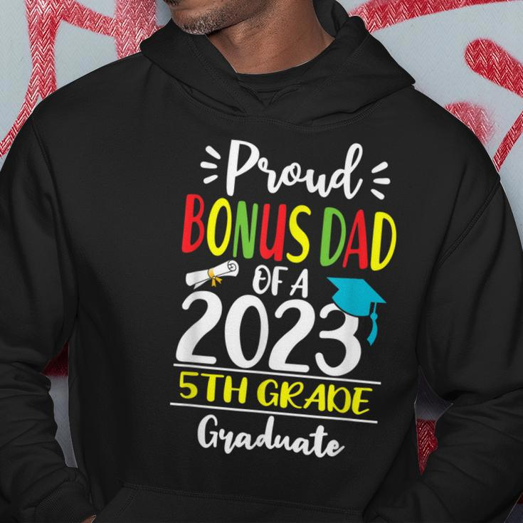 Proud Bonus Dad Of A Class Of 2023 5Th Grade Graduate Hoodie Unique Gifts
