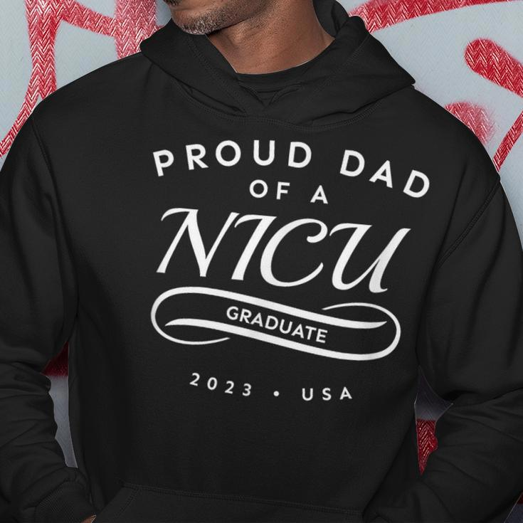 Proud Dad Of A Nicu Graduate 2023 Graduation Party Hoodie Unique Gifts