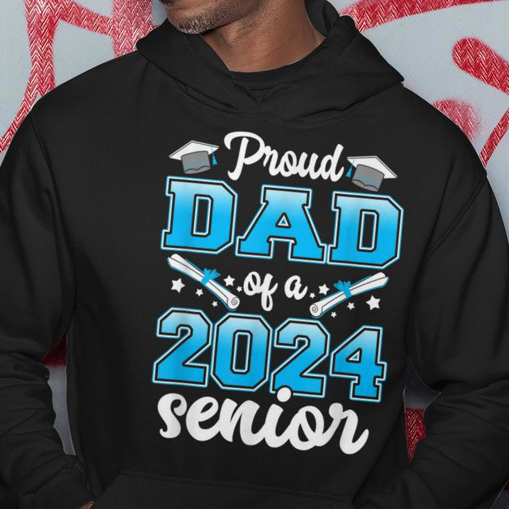 Proud Dad Of A Class Of 2024 Senior Heart Graduation Gift Hoodie Unique Gifts