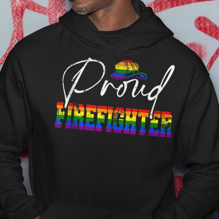 Proud Firefighter Funny Pride Lgbt Flag Matching Gay Lesbian Hoodie Unique Gifts