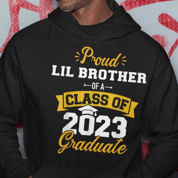 Proud Lil Brother Class Of 2023 Graduate Senior Graduation Hoodie Funny Gifts