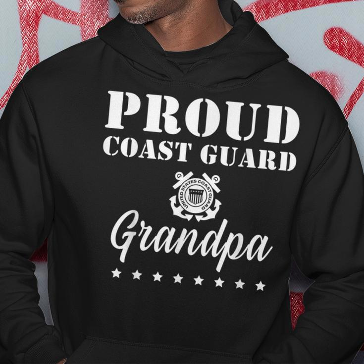 Proud Us Coast Guard Grandpa Us Military Family Gift Gift For Mens Hoodie Unique Gifts