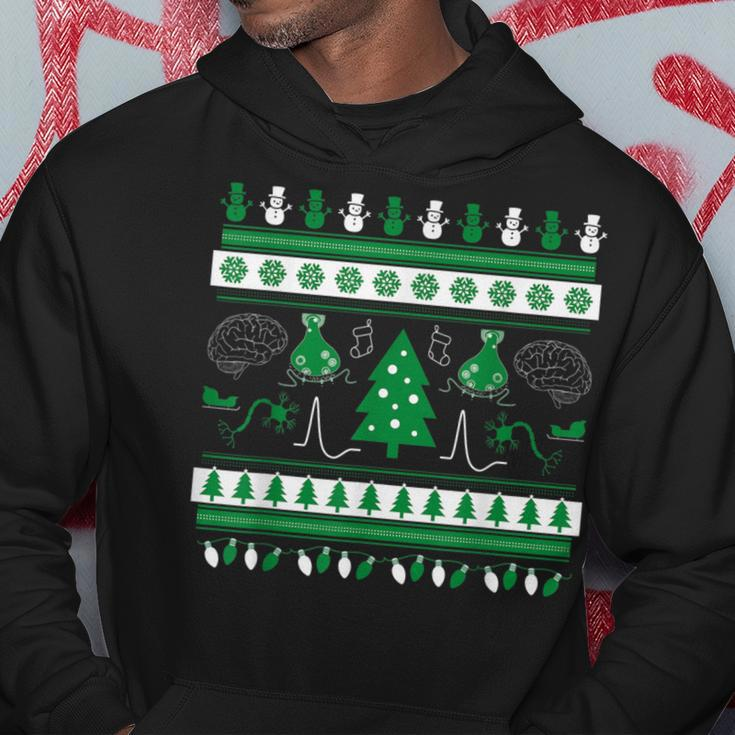 Psychology Ugly Christmas Sweater Brain Neurotransmitter Hoodie Unique Gifts