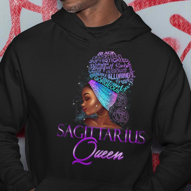 Purple Sagittarius Queen African American November December Hoodie Unique Gifts