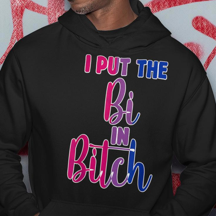 I Put The Bi In Bitch Bisexual Pride Flag Quote Hoodie Unique Gifts