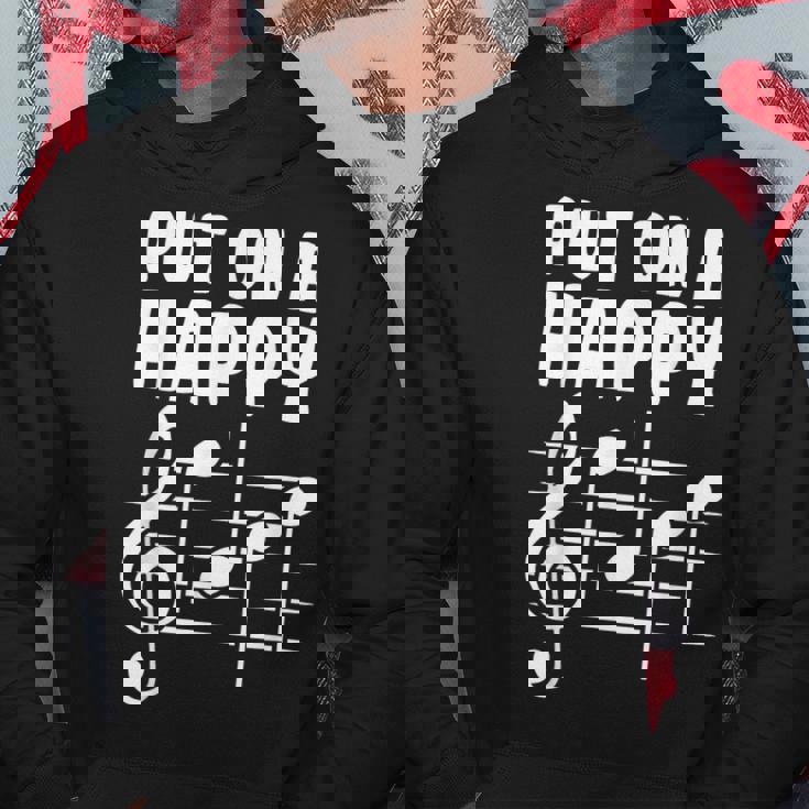 Put On A Happy Face Music Musicians Songwriters Hoodie Unique Gifts