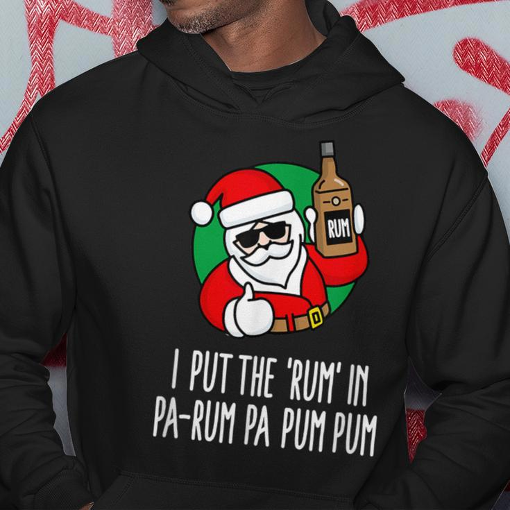 I Put The Rum In Pa-Rum Pa Pum Pum Pun Christmas Santa Hoodie Unique Gifts