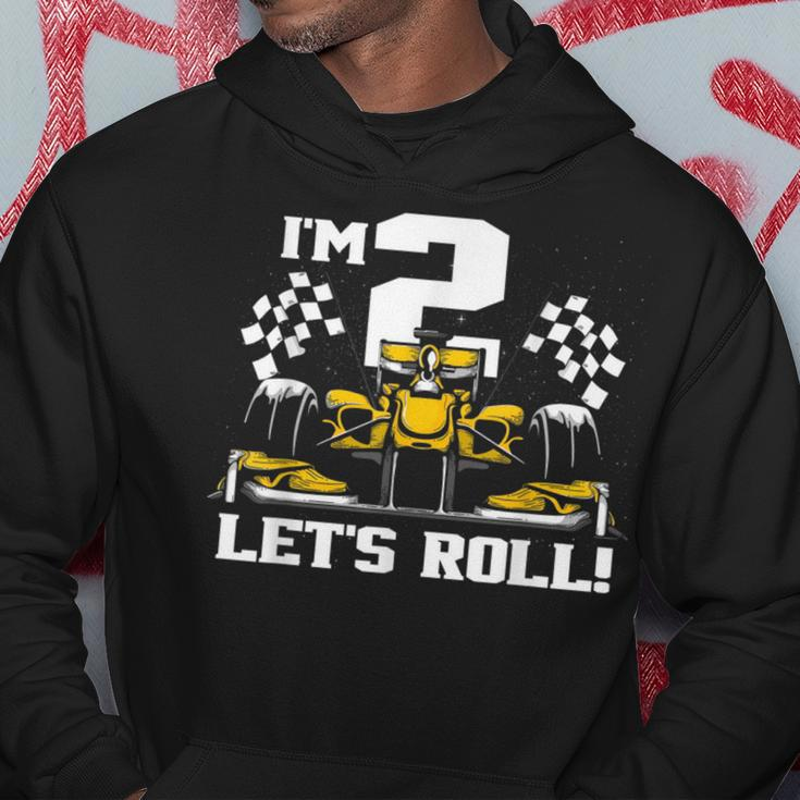 Race Car 2Nd Birthday Boy 2 Two Toddler Racing Car Driver Driver Funny Gifts Hoodie Unique Gifts