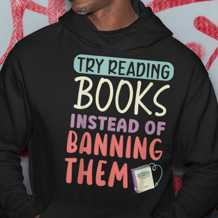 Read Banned Books Bookworm Book Lover Bibliophile Hoodie Unique Gifts