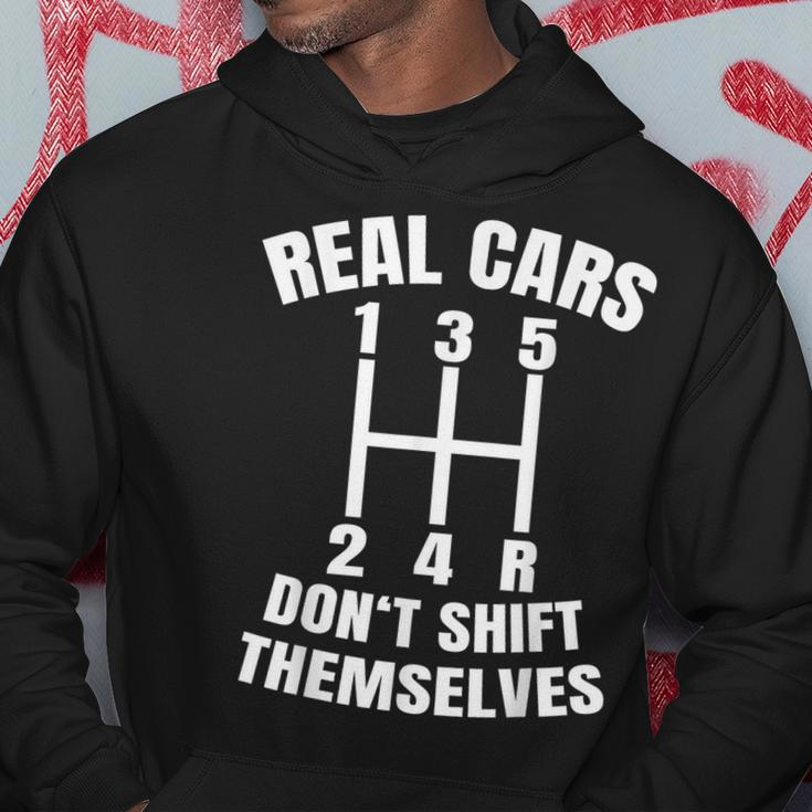Real Cars Don't Shift Themselves Mechanic Auto Racing Mens Hoodie Unique Gifts