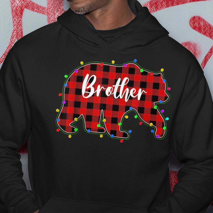Red Plaid Brother Bear Xmas Lights Matching Pajama Family Funny Gifts For Brothers Hoodie Unique Gifts